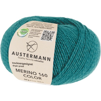 Austermann MERINO 160 EXP COLOR - 100% merino vlna - Ručně pletací příze Barva: 1218 LAGUNE