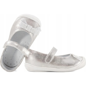 Kornecki 6065 dívčí balerínky polobotky stříbrné