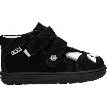 BARTEK 8632061 BAREFOOT BOTY DĚTSKÉ POLOBOTKY KŮŽE SUCHÝ ZIP černé Č