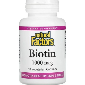 Natural Factors Biotin, 1000 mcg, 90 капсули, Natural Factors (1261 NF)