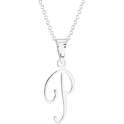 Gemmax Řetízek s písmenem „P“ bílé zlato GUSWN-42431-25841