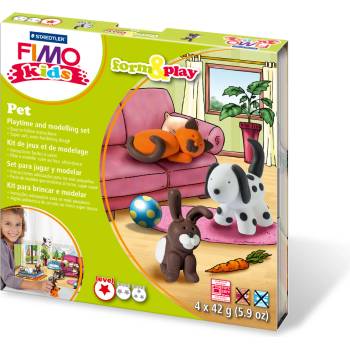 Image 1 of FIMO Комплект глина Staedtler Fimo Kids, 4x42g, Pet (23850-А-PET)