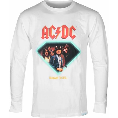 DIAMOND мъжка тениска с дълъг ръкав DIAMOND X AC/DC - Highway To Hell - Бял - WHT_C20DMPC500