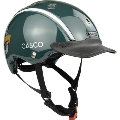 Casco Prilba Nori Lucky Kid Emerald green grey horseshoe