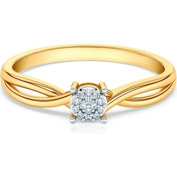 SAVICKI Годежен пръстен savicki: двуцветно злато, диаманти