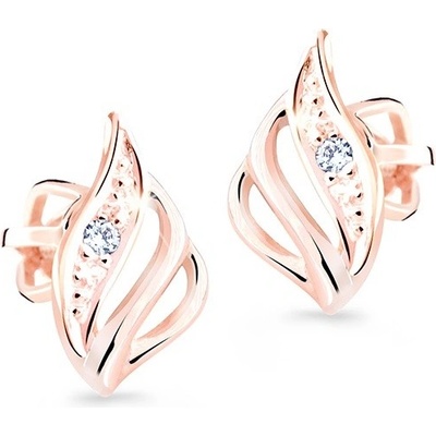 Cutie Jewellery luxusné zlaté náušnice s trblietavými zirkónmi Z8024-L-30-10-X-L4