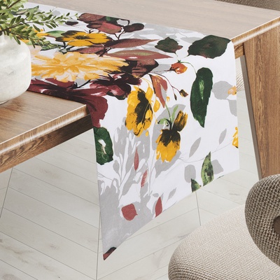 Biante bavlna behúň Sandra SA-217 Veľké žlté kvety 20x120cm