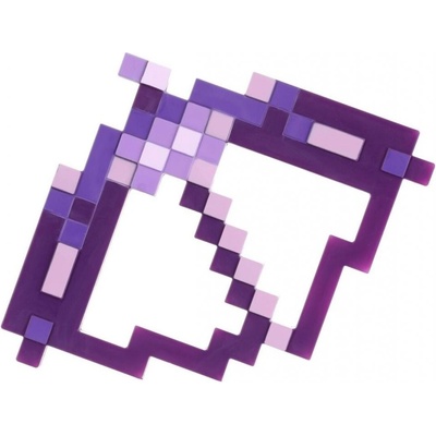 CurePink: | Plastová replika luku a šípu Minecraft: Fialový luk a šíp 40 x 29 x 2 cm [140829-15L]