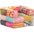 Greatstore Modulární pouf patchwork textil