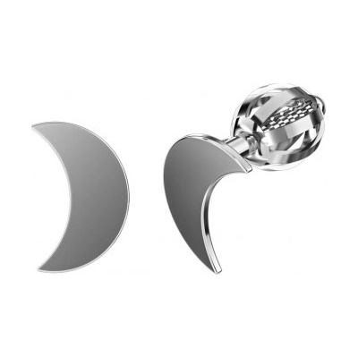 Couple, Minimalistické náušnice IDOL Moon, bílé zlato, 585-66-3-0574.1B00.0.00.000.05