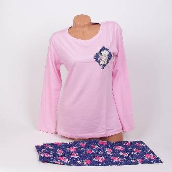 Image 1 of Дамска пижама в розово и синьо