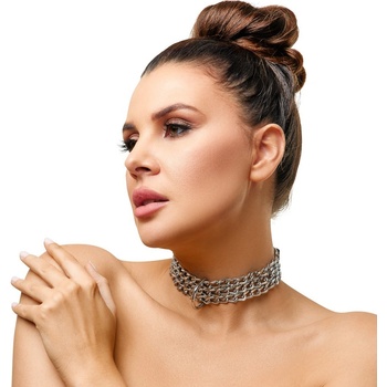 ZADO Кожена яка с вериги