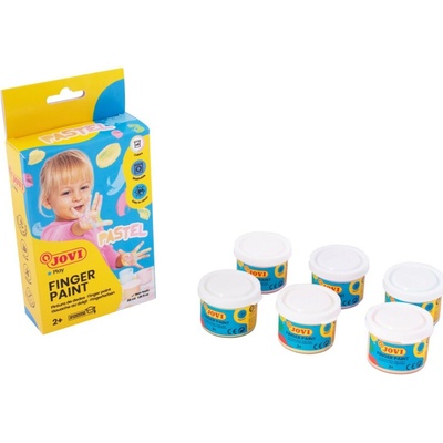 Jovi Prstové farby malá sada pastel, 6 x 35 ml
