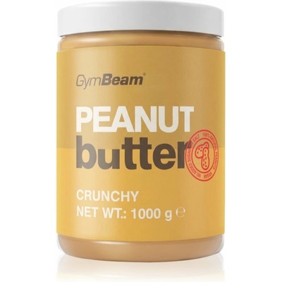 GymBeam Peanut Butter Crunchy 100 % orechový krém 1000 g