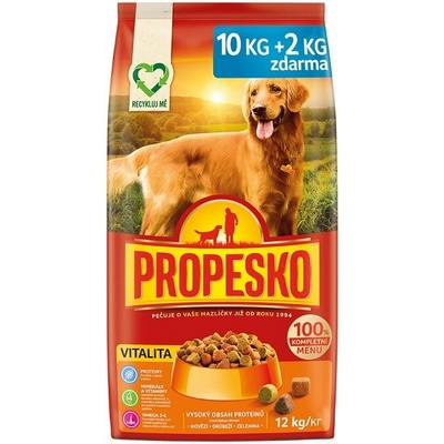 Propesko Vitalita s drůbežím hovězím a zeleninou 12 kg