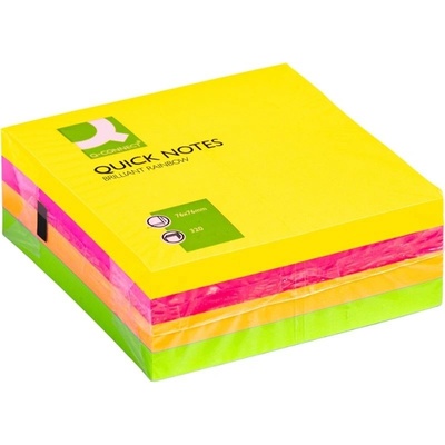 Q-CONNECT Bloček kocka Q-CONNECT 76x76mm 320l neónová (QC001348)