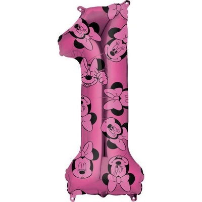 Amscan Fóliový balónik Minnie Mouse 66 cm číslica 1