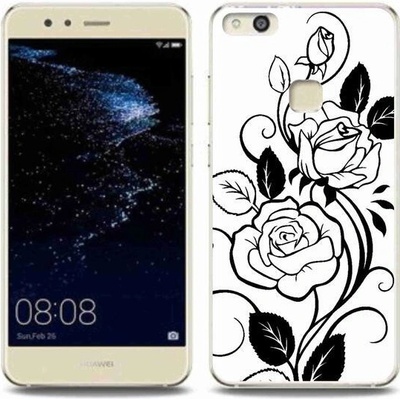 mmCase gelový kryt Huawei P10 Lite - černobílá růže