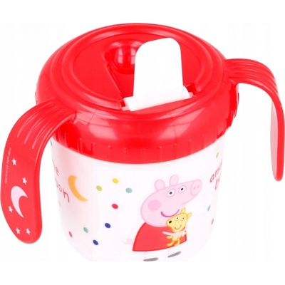 Stor tréninkový termo hrnek s plastovým náustkem Peppa Pig 13485 250ml