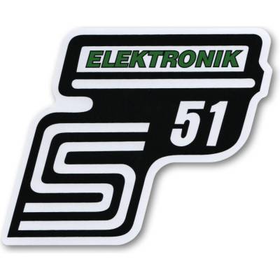 Nálepka schránky "ELECTRONIC", ZELENÁ - Simson S51