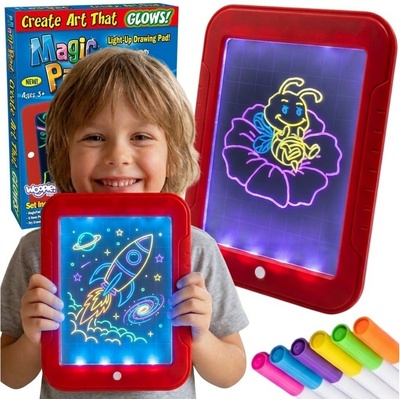 Woopie magický svietiaci tablet na kreslenieneónové farby