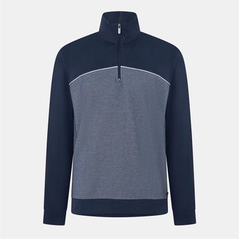 HUGO BOSS Men's Quarter-Zip Fleece - Dark Blue 403