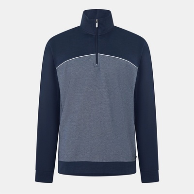 HUGO BOSS Men's Quarter-Zip Fleece - Dark Blue 403