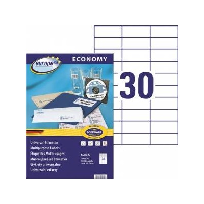 EUROPE100 Avery Zweckform OP. 100pcs Universal labels AZ ECONOMY E100 70x29.7 - 4004182303627