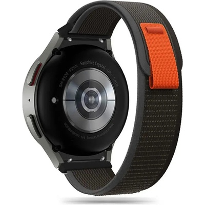 Tech-Protect Каишка Tech-Protect Nylon за Samsung Galaxy Watch 4/5/5 Pro/6/7/FE, черно-оранжева (9319456607512)