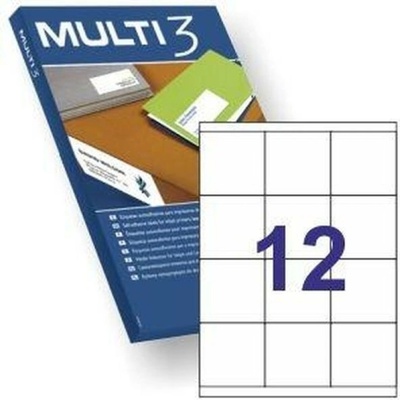 Етикети за принтер MULTI 3 Бял прав 100 Листи 70 x 67, 7 mm (8410782047186)