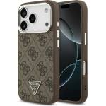 GUESS Калъф за iPhone 17 Pro - Guess - Hardcase 4G Triangle Logo MagSafe (GUHMP17LP4TSRCMW) - Кафяв