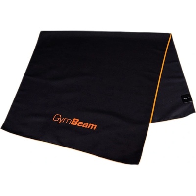GymBeam Mini Quick-Drying Sports Towel | Black-Orange [50 x 90 cm]
