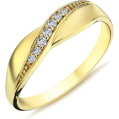 Lillian Vassago zlatý prsten se zirkony LLV98 GR012