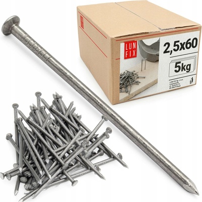 Hřebíky na dřevo Lun Fix černé 2,5x60 mm 5 kg