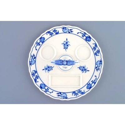 Cibulák podnos guľatý s kľúčom 21 cm cibulový porcelán originálny cibulák Dubí