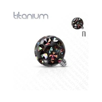 Šperky4U ozdobná kulička k dermálu titan závit Vitrail Medium TIT1121VM-04
