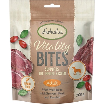 Lukullus Vitality Bites Immunity diviak bez obilnín výhodné balenie 3 x 200 g