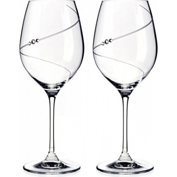 Diamante poháre na biele víno Venezia se Swarovski kamienkami 2 x 350 ml