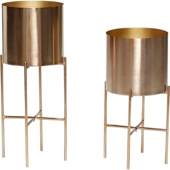 Hübsch Комплект от 2 саксии за цветя на пиедестал от месинг Gardo Airy - Hübsch (270610)