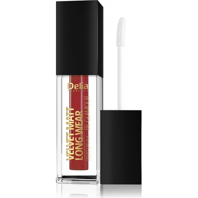 Delia Cosmetics Velvet Matt Long Wear Be Glamour dlhotrvajúci rúž s matným efektom 107 Red Velvet 5 ml