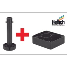Hettich Noha soklová Korrekt 100 mm + kluzák 61851+61854