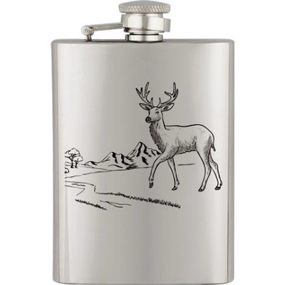 Placatka Albainox Barbaric 8 Oz. s motivem jelena