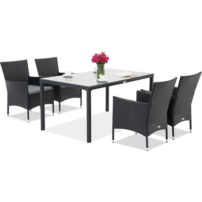 Garden Point Milan/Grenada 4 Garden Point антрацит техноратан градински мебели (GAP1393-4)