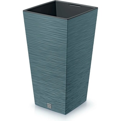 PROSPERPLAST Květináč FURU SQUARE 34,5 cm - skandinávská modrá