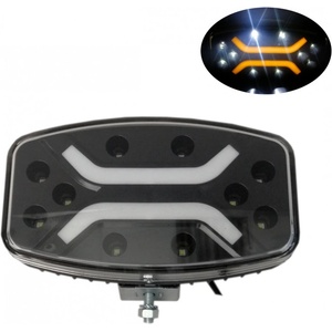  Led ЛЕД Високомощен диоден фар халоген лампа 12v - 24v бяло-жълто за АТВ джип камион трактор земеделски и селскостопанск