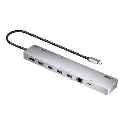Докинг 11-in-1 USB-C Multiport Dock + Power Pass-Through, 2 x HDMI, LA (ATEN-UH3240-AT)