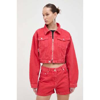 Moschino Jeans Дънково яке Moschino Jeans в червено преходен модел с уголемена кройка (0506.3246)