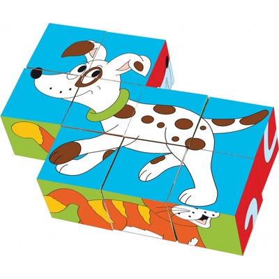 Woody Kubus 3x3 zvířátka v barvách