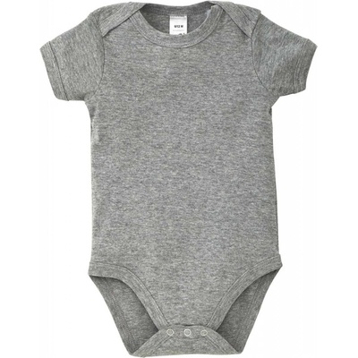 Dětské bavlněné body BABYS šedý melír