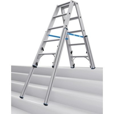 KRAUSE Двустранна телескопична стълба с четири релсови удължители Krause, 2x5 (07134875) (07134875)